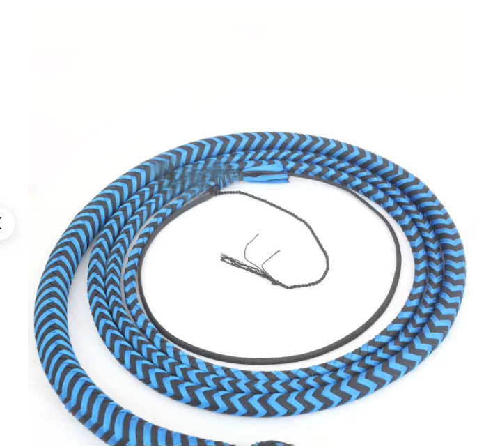 Echte Rindsleder Leder Bullwhip, 08 Fuß Lang Und 08 Stränge Flechten Indiana Jones Stil