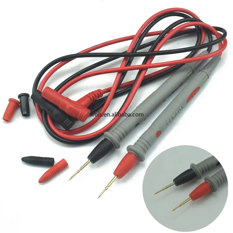 Cleqee P1024 Dual Alligator Clip Test Lead Crocodile Clamp Cable 5 Colors Wire 100CM for Multimeter Electronic Testing HAVC Tool
