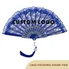 Lace folding hand fan
