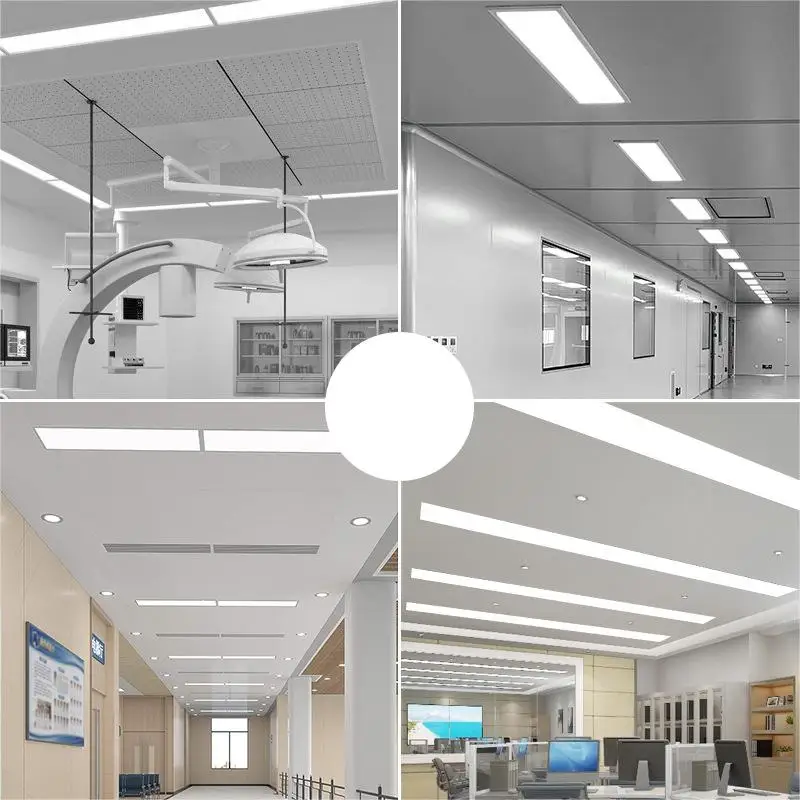 Custom Size Modern Square LED Panel Flat Light Suspension Clean Room Lighting Ceiling Purification Solution Project Customizable
