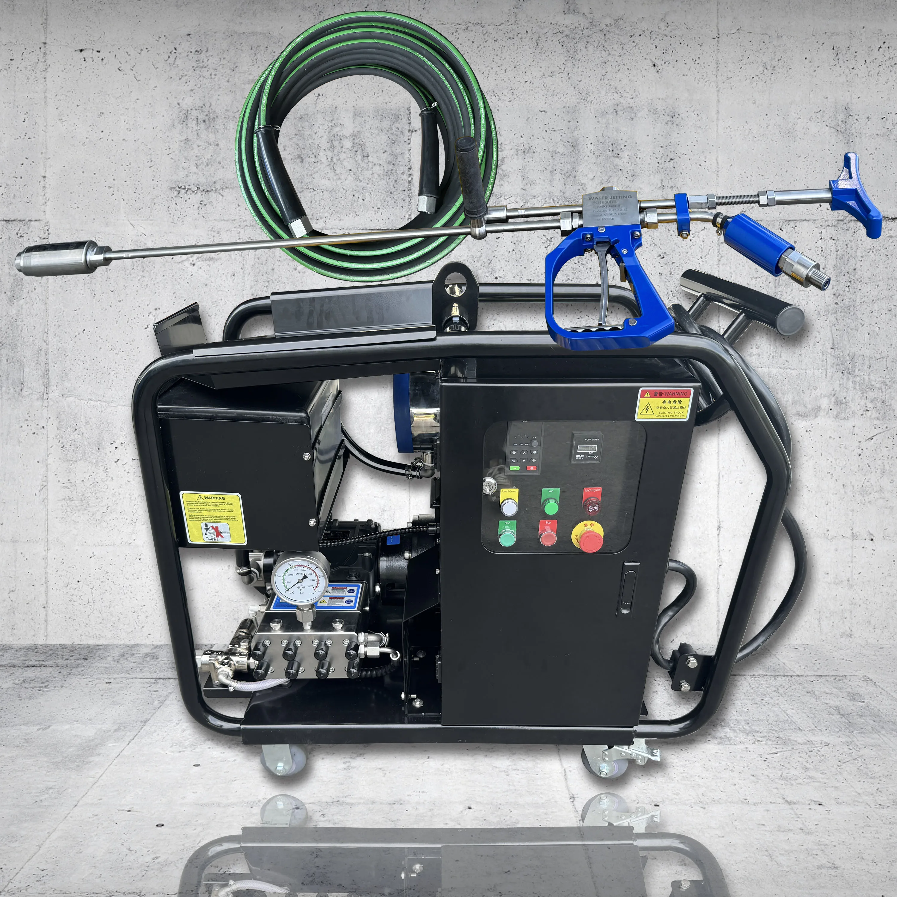 440V/60HZ 36KW 14500Psi 1000Bar 18Lpm Commercial Buildings Washing Industrial High Pressure Washer Remove Rust Deburring