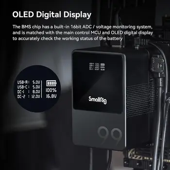 Smallrig VB99 6700mAh 99Wh 14.8V Mini v Mount Battery for Light detail image