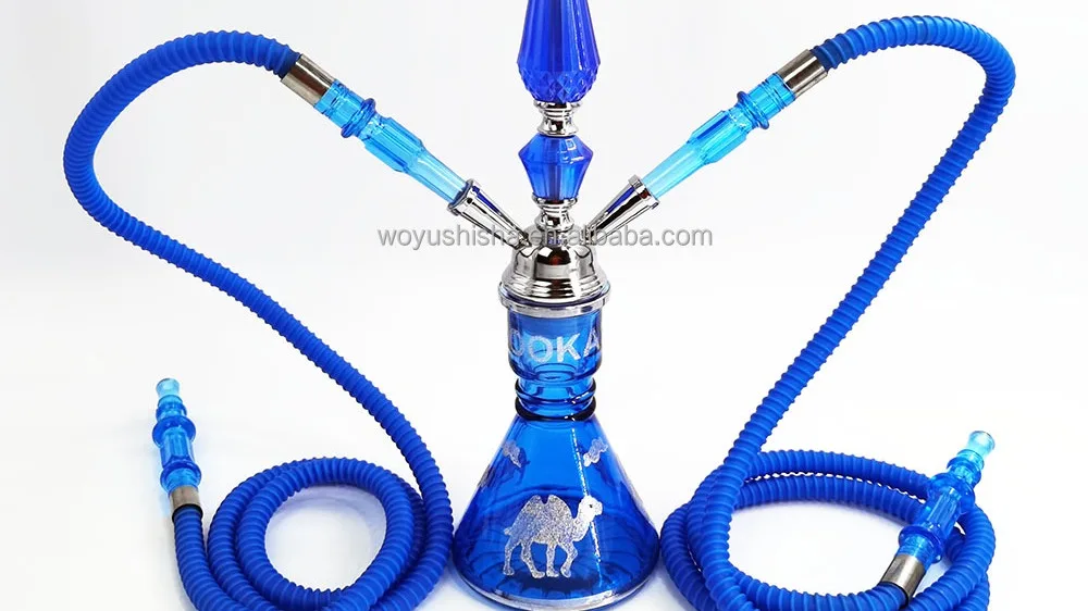 Smoke Shops Supplies Water Pipes 2 Hose Hukkah Shisha Glass Cheap