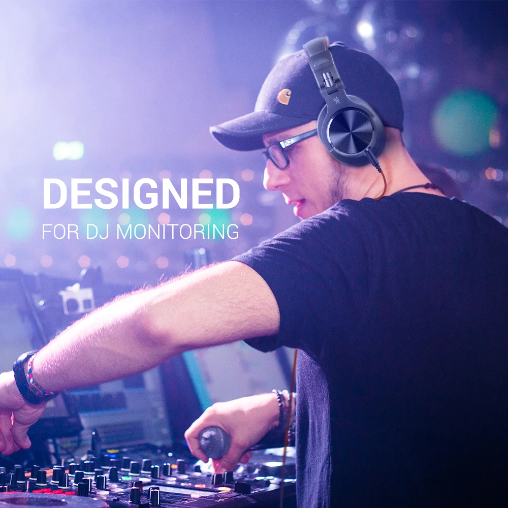 Oneodio A71 студийные Проводные DJ наушники с микрофоном стереонаушники Аудио гарнитура игровая для ПК PS4 Xbox One Gamer