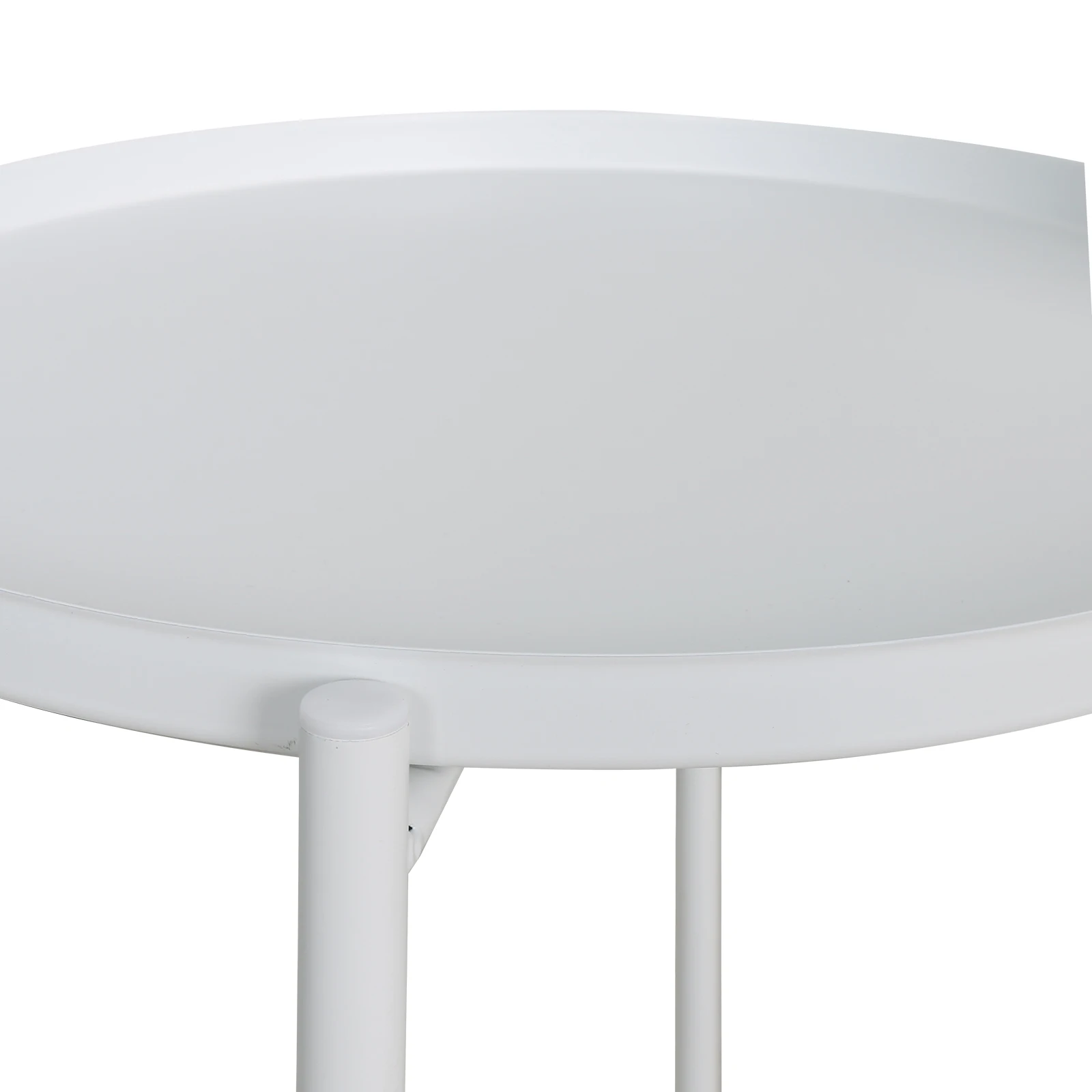Simplicity Metal Round Small Side Table for Living Room Coffee Table Modern Height Adjustable Table