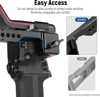 NEEWER Adjustable Sling Handle Grip Compatible with DJI Ronin RS4 RS3 Mini RS 3 Pro RS 2 RSC 2 Gimbal Stabilizer for Low Angle detail image