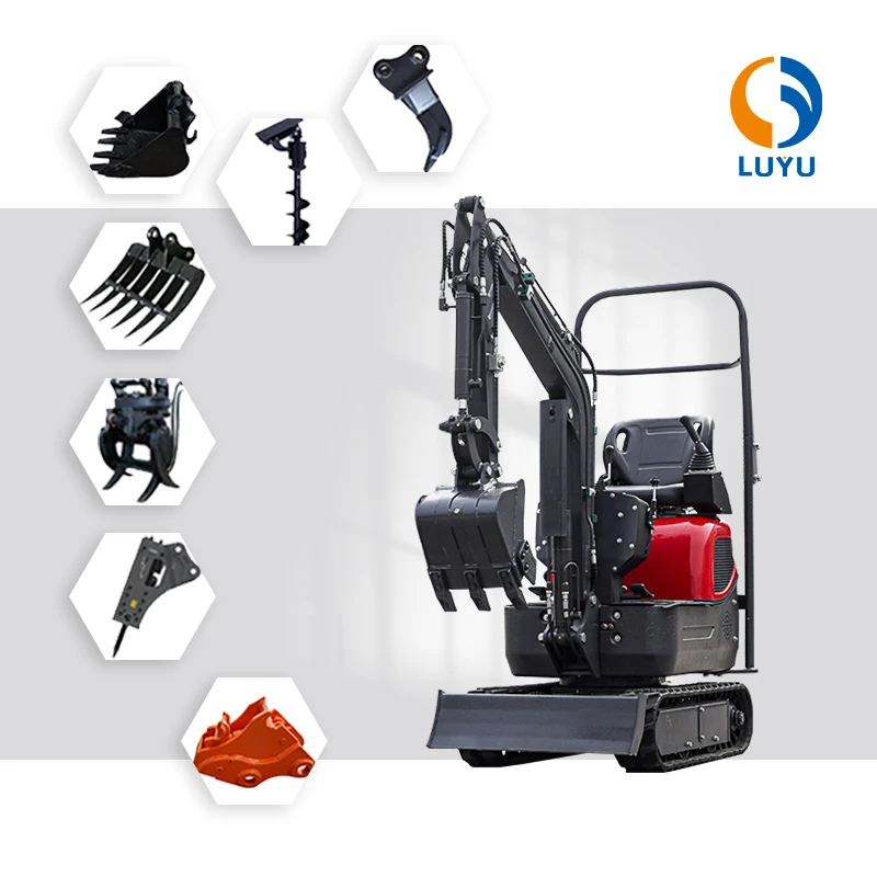 Free Shipping Mini Excavator 1 Ton Epa New Crawler Digger Briggs&Stratton Gasoline  Engine Small Excavators 1 Ton Machine