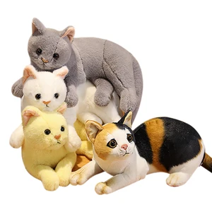 Simulated Cat Doll Plush Toy Lifelike Cute Kitten Doll Photography Pose Props Cross-border Gift Plush Toy