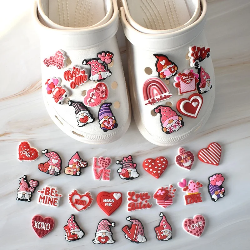 2024 Valentine Clog Shoe Charms For Sweetheart Lover Lady Favor Clog