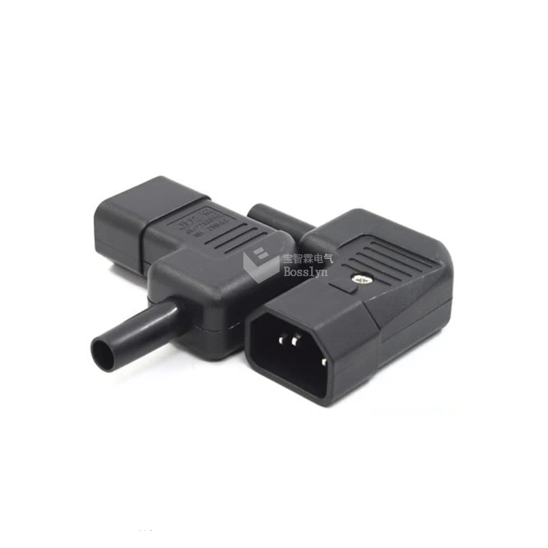 IEC-C13 Down Angle Socket Receptacle Rewirable Female Connecter Plug UL Approved 