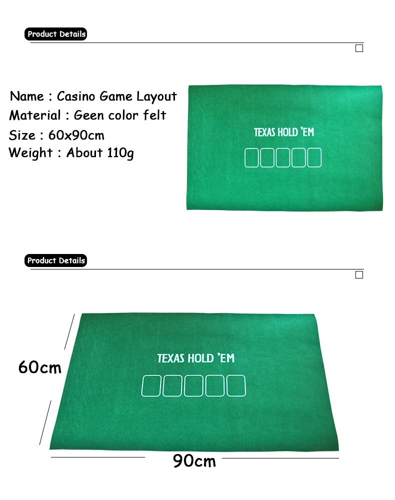 Фишная покерная ткань для казино, Техасский Холдем, войлочная настольная ткань, Нетканая ткань для игры в казино