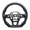 Perforated Leather+Carbon Fibre+red Stripe+red Stitching
