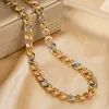 Colored gold necklace40cm+5cm