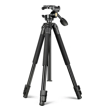 QZSD Q336 153CM Hight Max Load 8KG Professional Aluminum Tripod Stand With Universal Fluid Head for DDSLR Digital Video Camera detail image