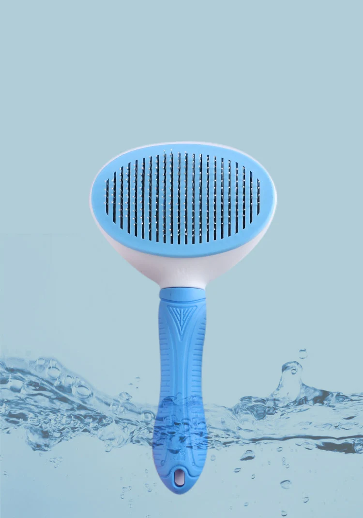 Portable Pet Hair Remover Comb Self Cleaning Slicker Cat Reusable Dog