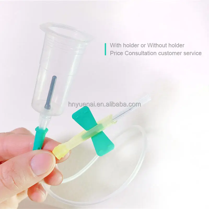 Medical Disposable Two Wings Butterfly Needle Types Of Scalp Vein