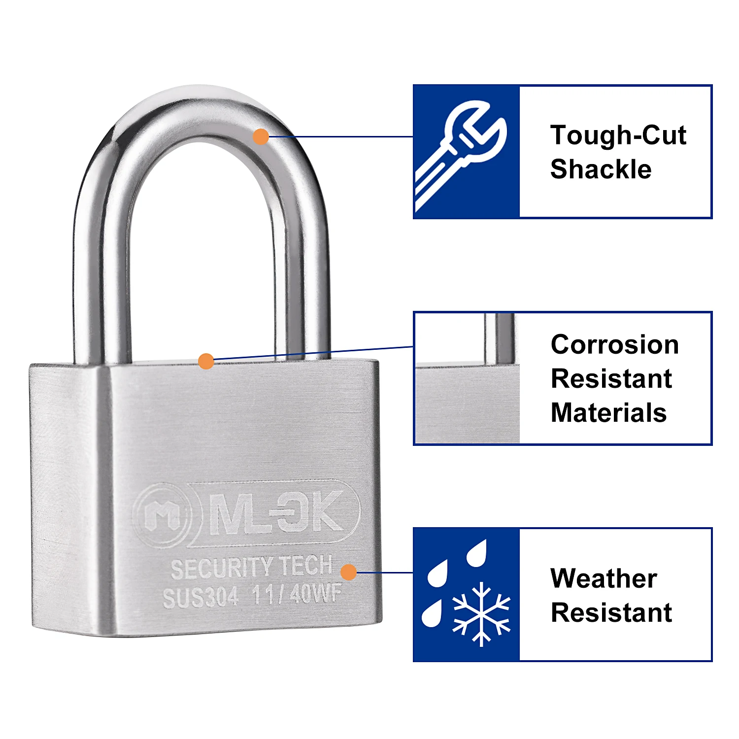 MOK Wholesale Locksmith Supplies High Security Key Alike Brass Copper Padlock Model 11/50WF Guangdong