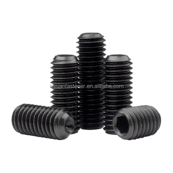 #2-56 #4-40 #5-40 #6-32 #8-32 #10-24 #1/4-20 #1/4-28 #5/16-18 high quality stainless steel black set screw hex socket grub screw