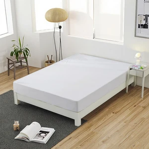 Premium 130GSM Polyester Terry Mattress Protector Waterproof Bed Sheet Protector Hotel Supplies With Fitted Edge for Home
