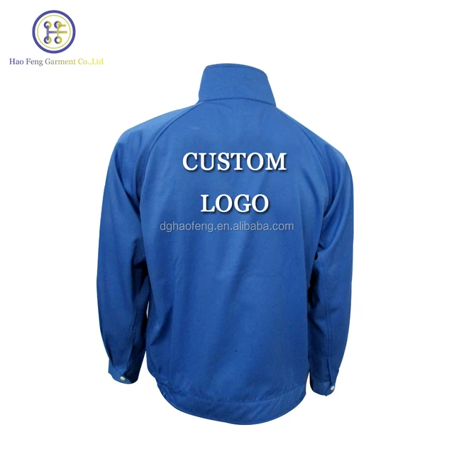 Wholesale Manufacturer Autumn Custom Logo Zip Blue Workwear Uniform Jacket for Factory