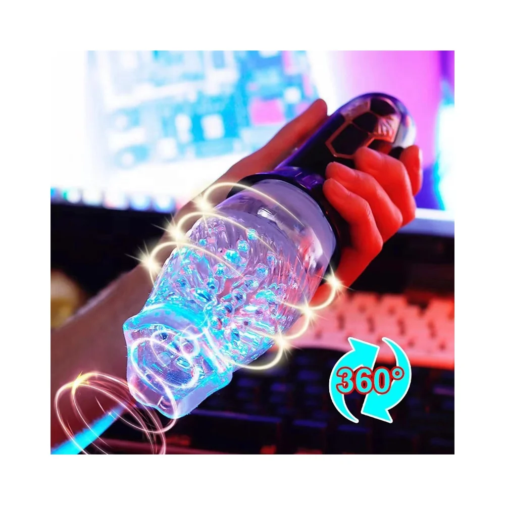 Genuine 3000 Sex Toy Male Masturbator Electric Male Rose 360 Automatic  Rotating Vibrating Masturbation Sleeve