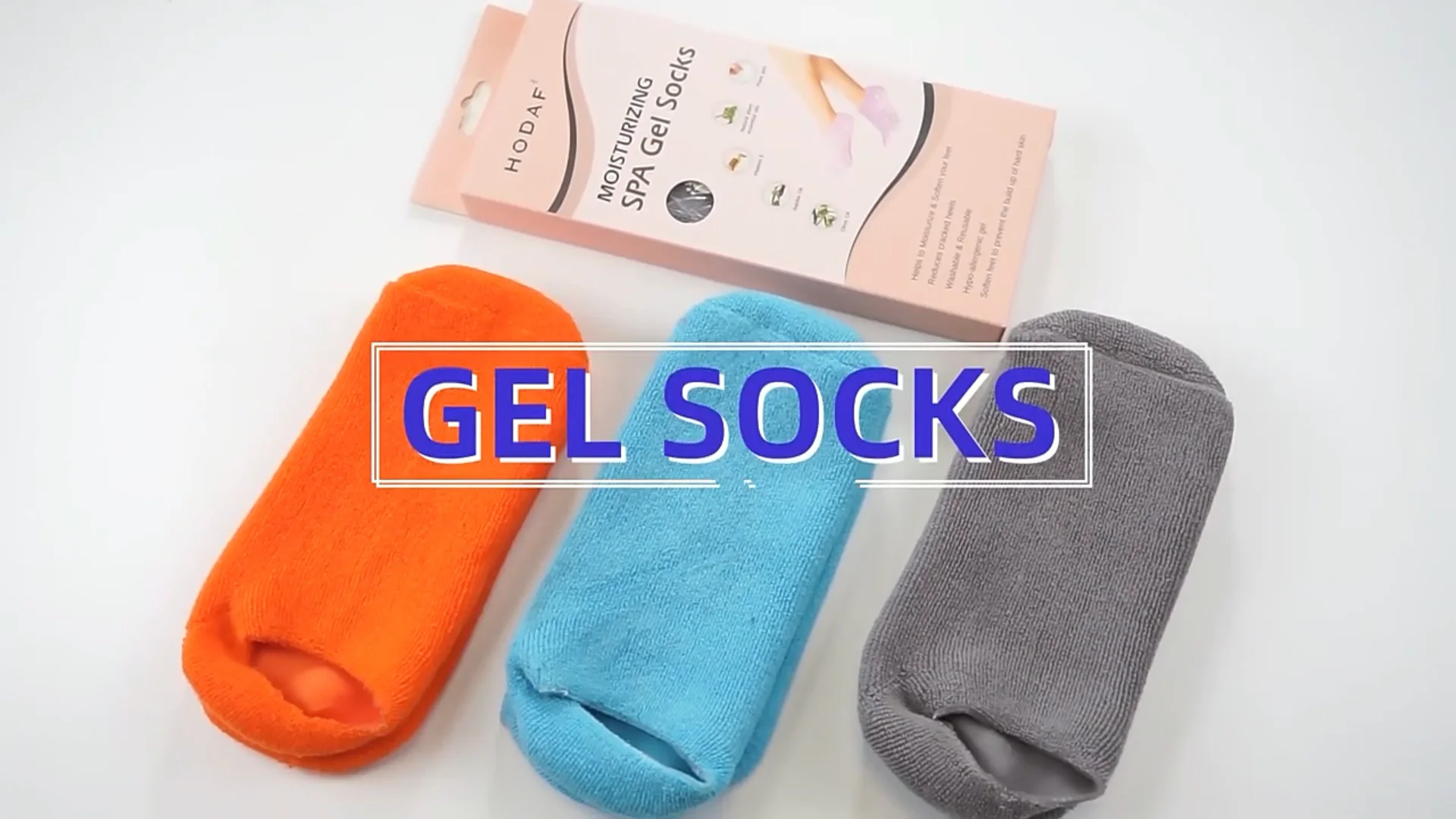 Oem Moisturizing Spa Gel Socks Anti Slip Silicone Gel Sock Cooling Gel