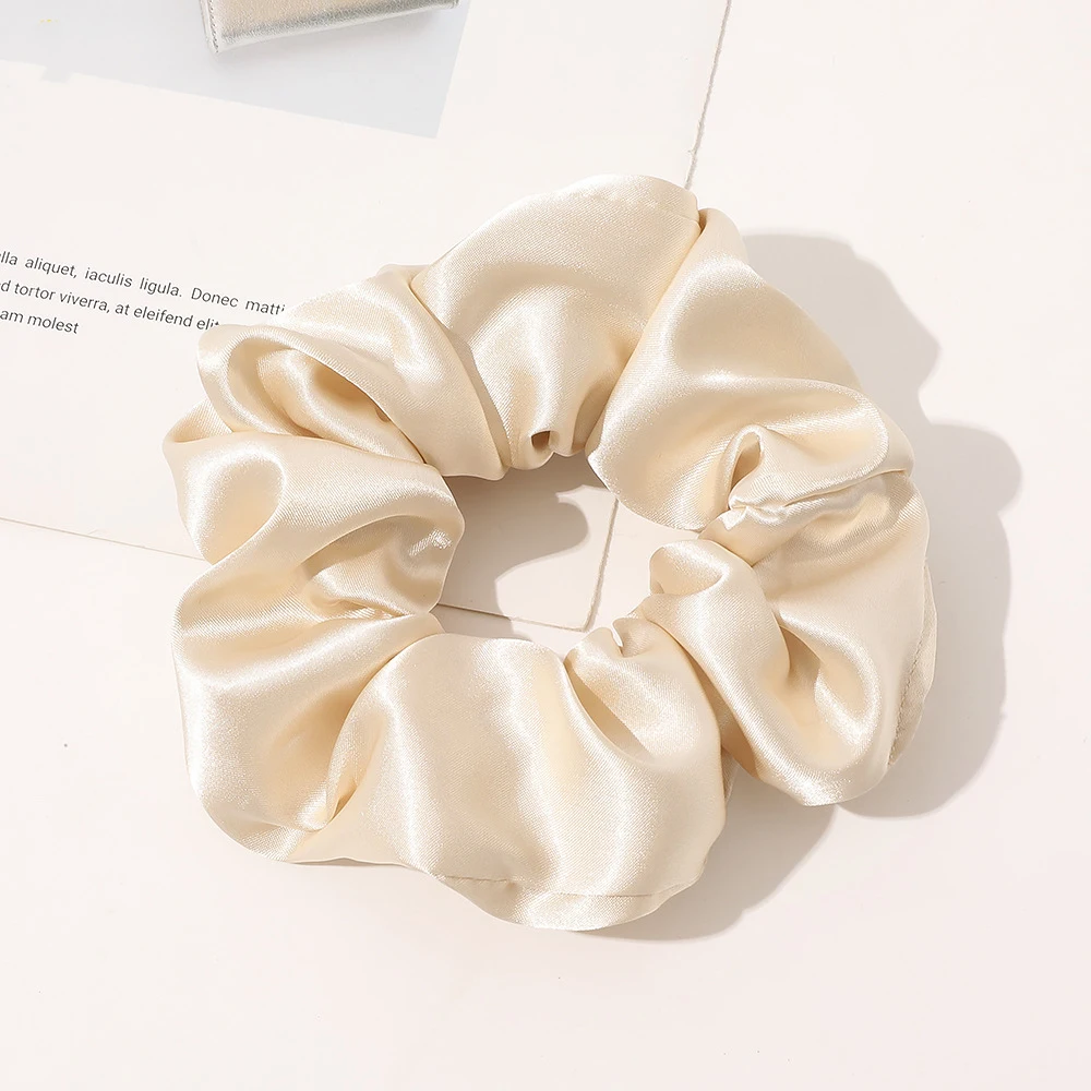 Wholesale Custom Elastic Scrunchies Ponytail Holders Soft Silk Satin ...