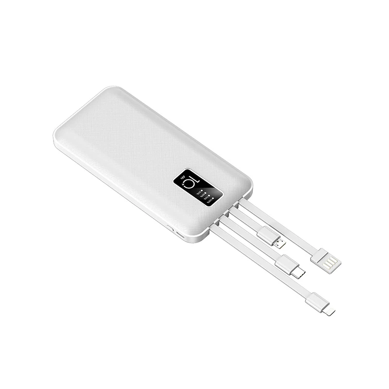 Consumer Electronics Small Slim 3 in 1 Portable Charger Mini Powerbank 10000 Mah