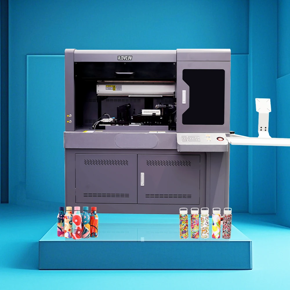 UV Printer High Speed Cylindrical Bottle Printer Printing Machine I1600 ...