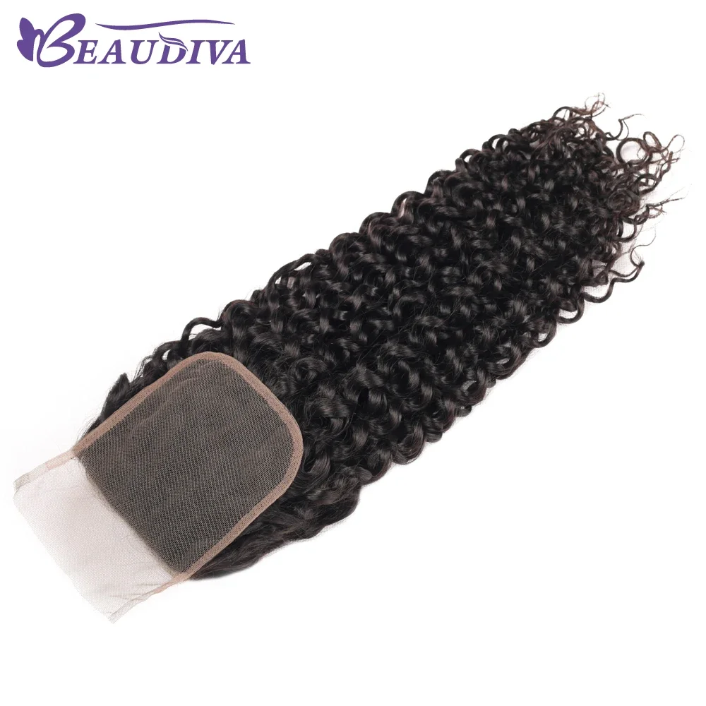 Kinky Curly Brazilijos žmogaus plaukai giliai banguoti nėrinių užsegimai_voghion.com