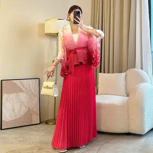 A Generation Hair Design Original 2026 Spring Summer Collection Elegant Loose Luxury Top Wood Ear Long Clothing Solid Pattern