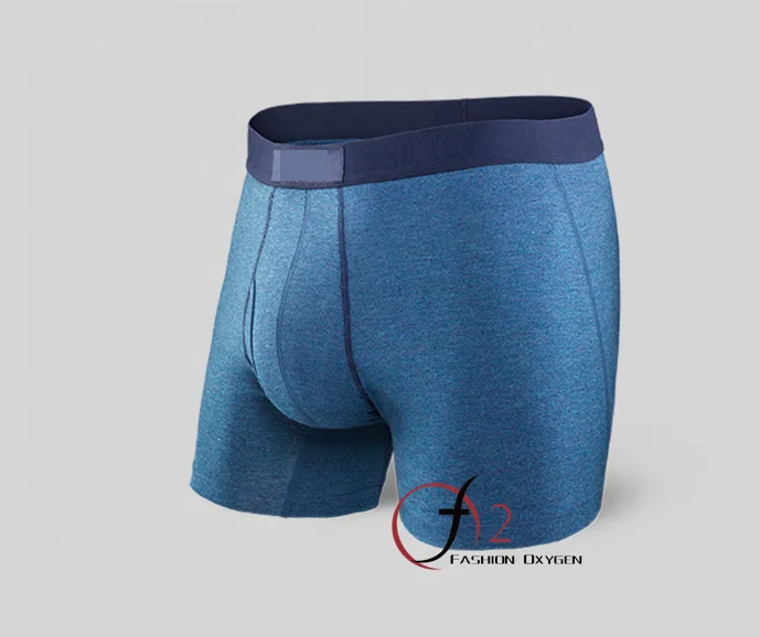 Classic Open Crotch Fly Boxer Briefs Mens Slim Fit Blue Underwear 3d ...