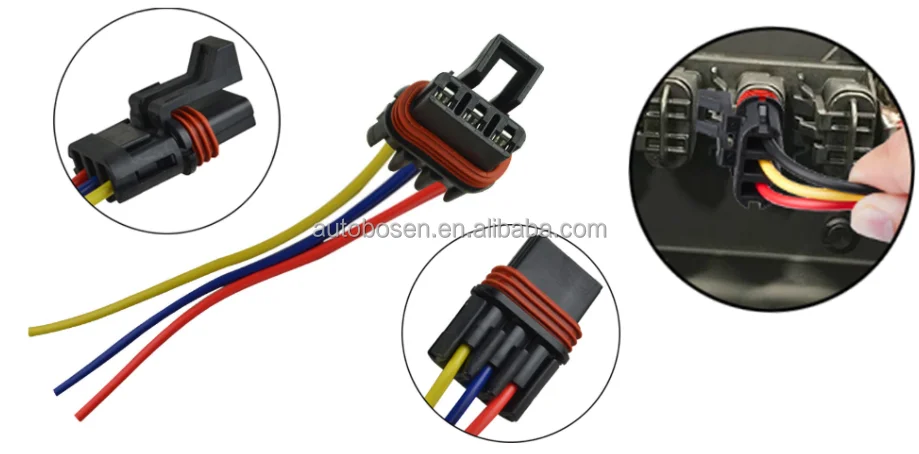Aptiv Delphi Metri-Pack 280 3-Pin Plug Set – For Polaris Ranger EPS 2018-19 Pulse Bus Bar, 30A, USA Made