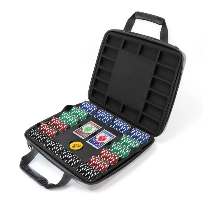 Премиум 1000 набор фишек для покера в казино с индивидуальным футляром из материала EVA