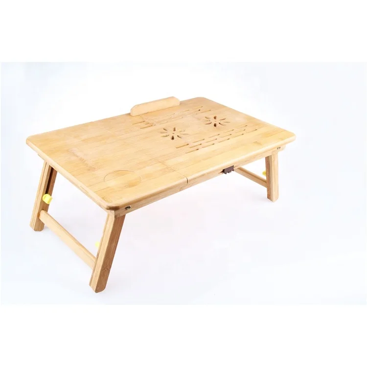 
 Регулируемый бамбуковый небольшой складной стол для ноутбука и компьютера, стол для учебы для дома  
