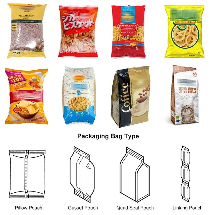 High Speed Automatic Vertical Weighing Pouch Paper Clip Rubber Band Packing Machine