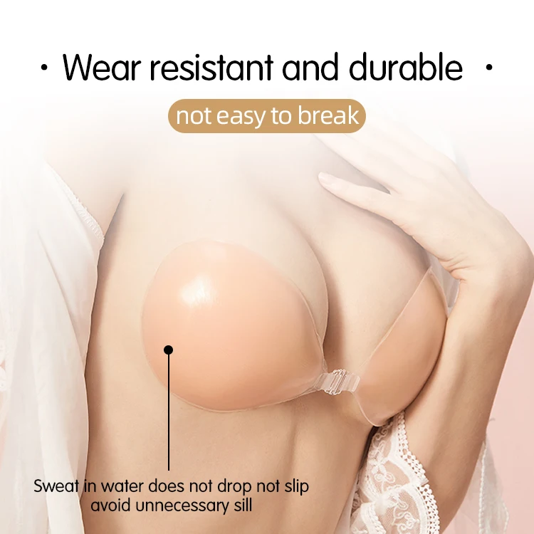 Adhesive Bra Reusable Transparent Strapless Push up Bra Ladies Nipple Cover Silicone Breast Paste Bra