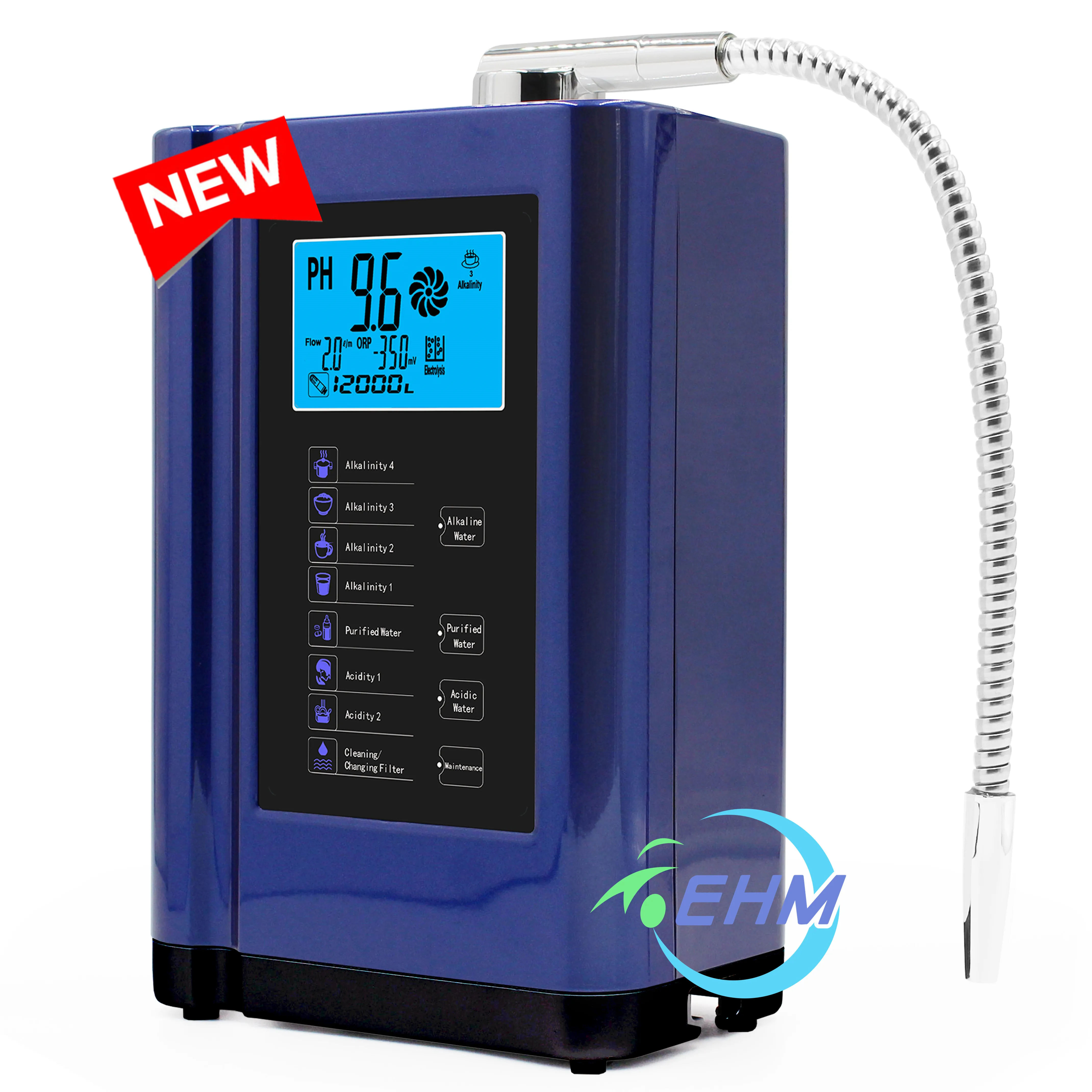 Alkaline Water Ionizer Machine Kangen Water Filtration System for  Home,Produces PH Acid Alkaline Water