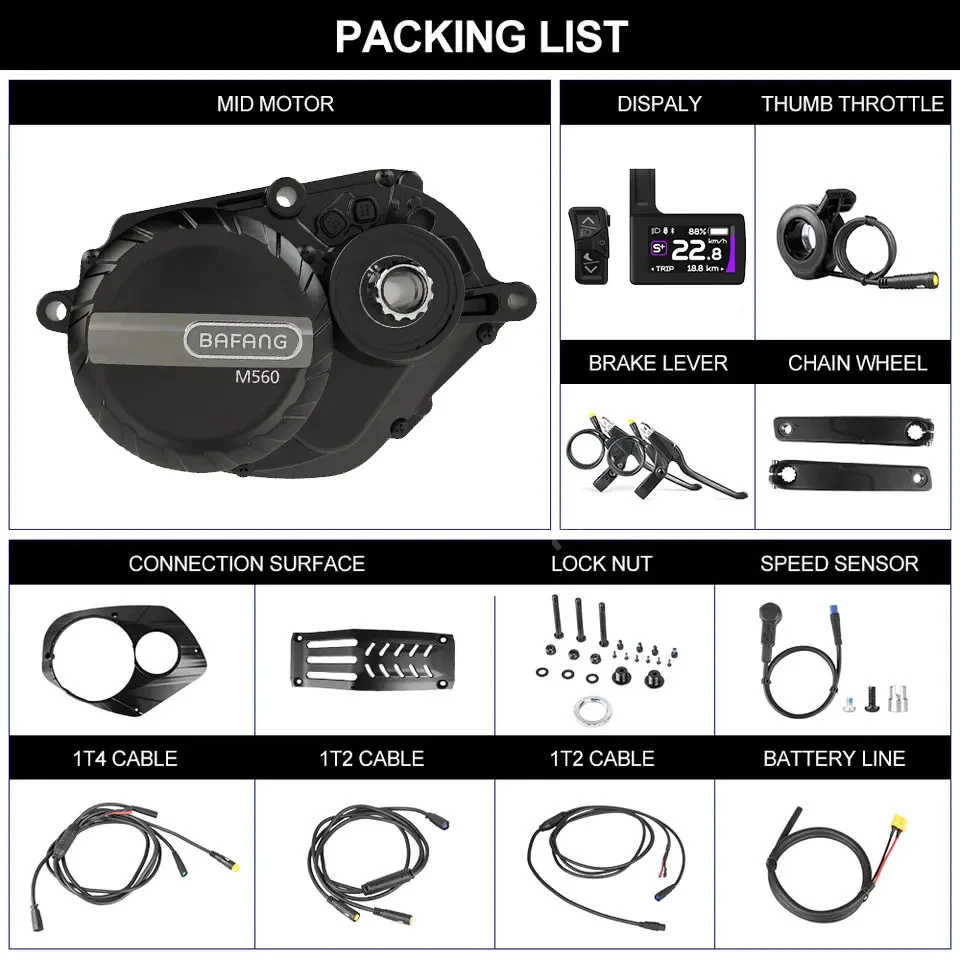 Bafang 8fun M560 Drive System - 500W/750W Electric Bike Kits