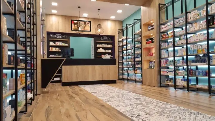薬局家具モダンデザイン医療店家具薬局棚ディスプレイラック