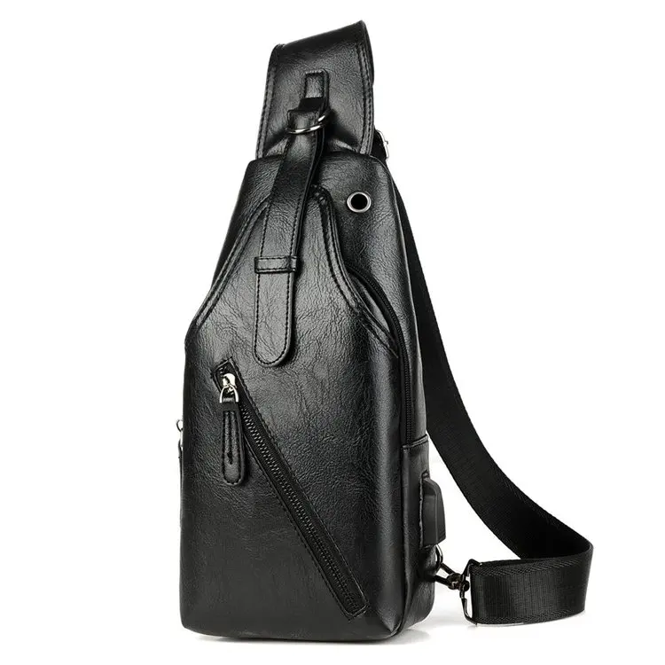 Hot Male New summer men PU leather crossbody messenger chest Sling Bag ...