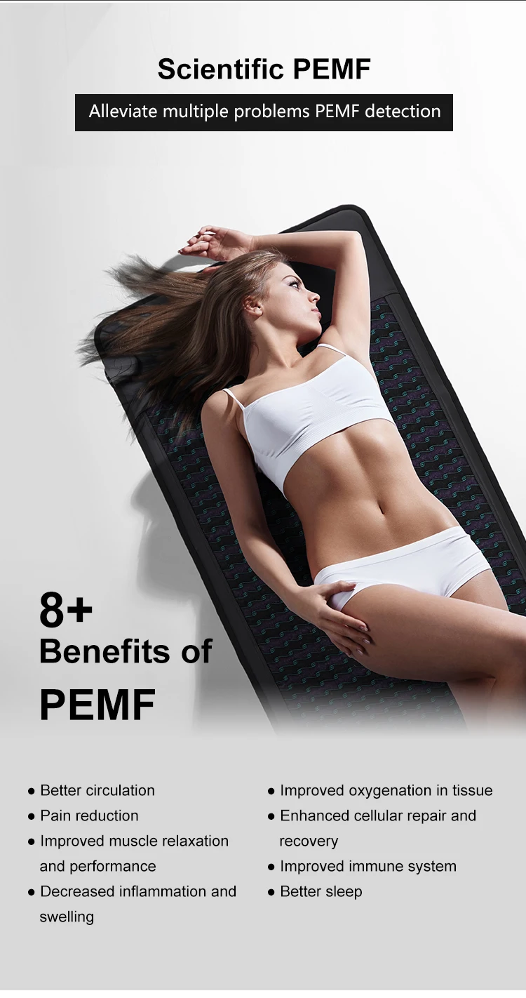 Higher Dose Infrared Pemf Mat Amethyst Stone Therapy Mat Heated