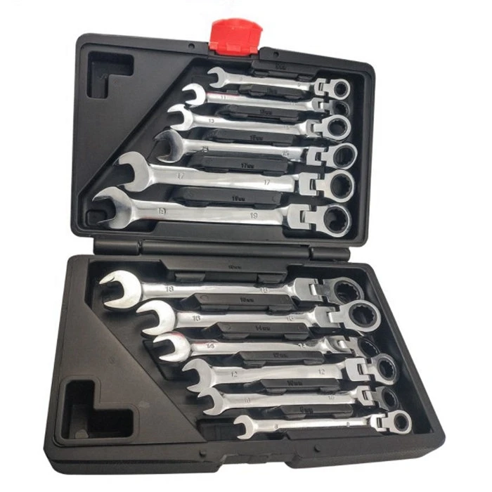 Hot Sale Movable Head Combination Wrench Set Ratchet Spanner Car Repair ...