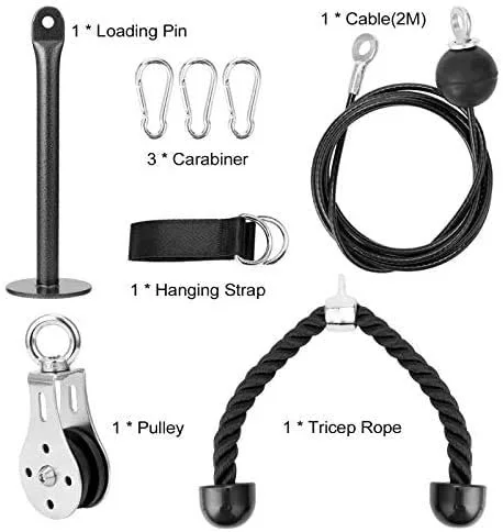 Оптовая продажа, регулируемая система питания для тренировок, рукоятка для рукоятки, набор для поднятия веса, шкив для фитнеса, оборудование для спортзала и фитнеса