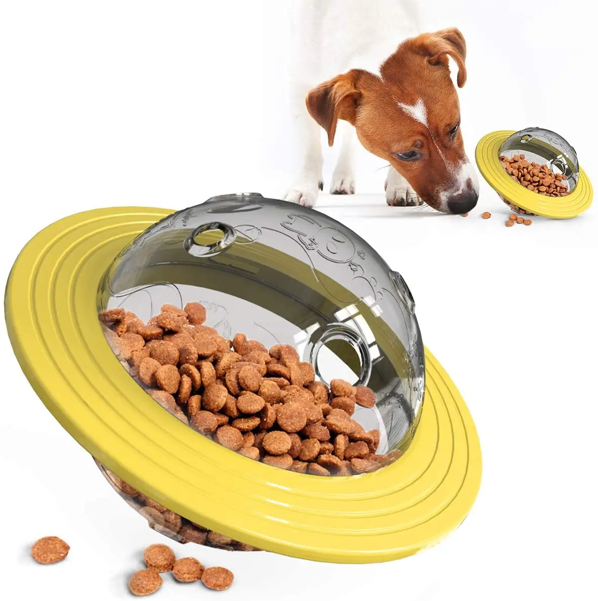 Funny Iq Game Pet Puzzle Interactive Food Slow Feeder Treat Dispenser Balls Chew Toy Dog Balls for Dog