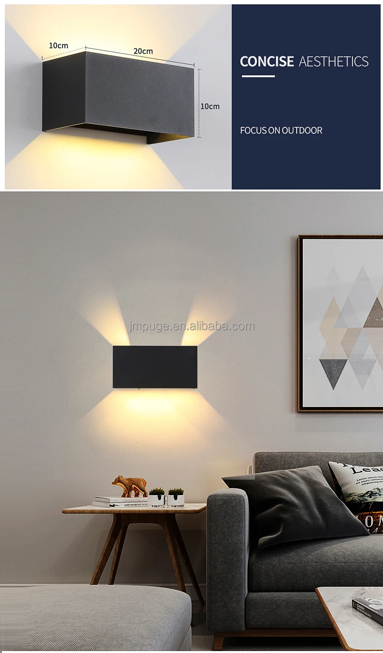 Modern Porch Wall Light Indoor Aluminum Sconce Interior Lighting Up And Down Wall Lights Outdoor