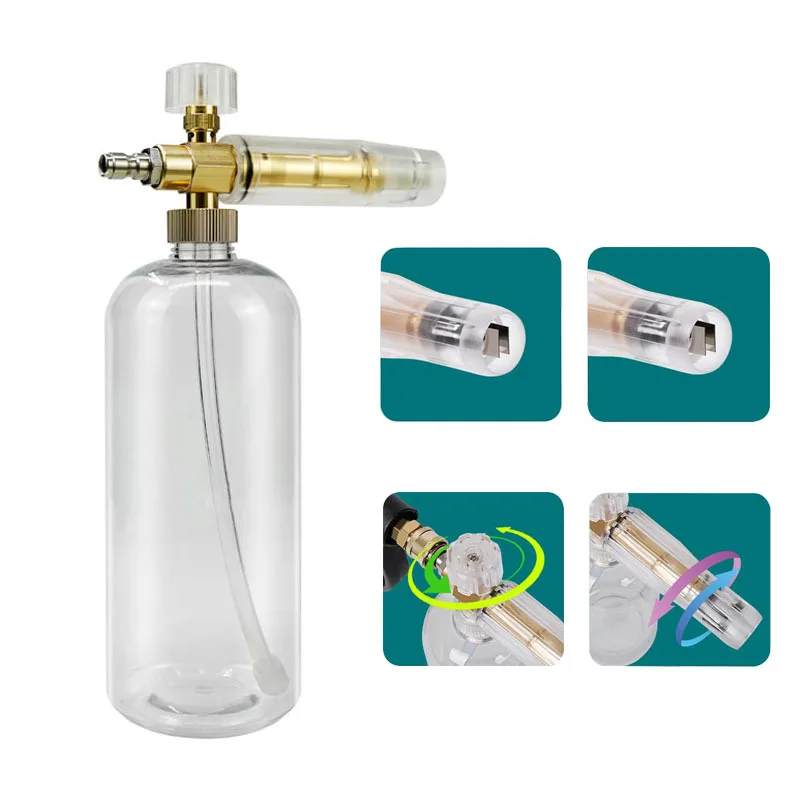 Power Washer Sprayer Soap Cannon Pressure Washer Foam Cannon Dual-connector High Pressure Cleaners Car Washing and Cleaning Tool