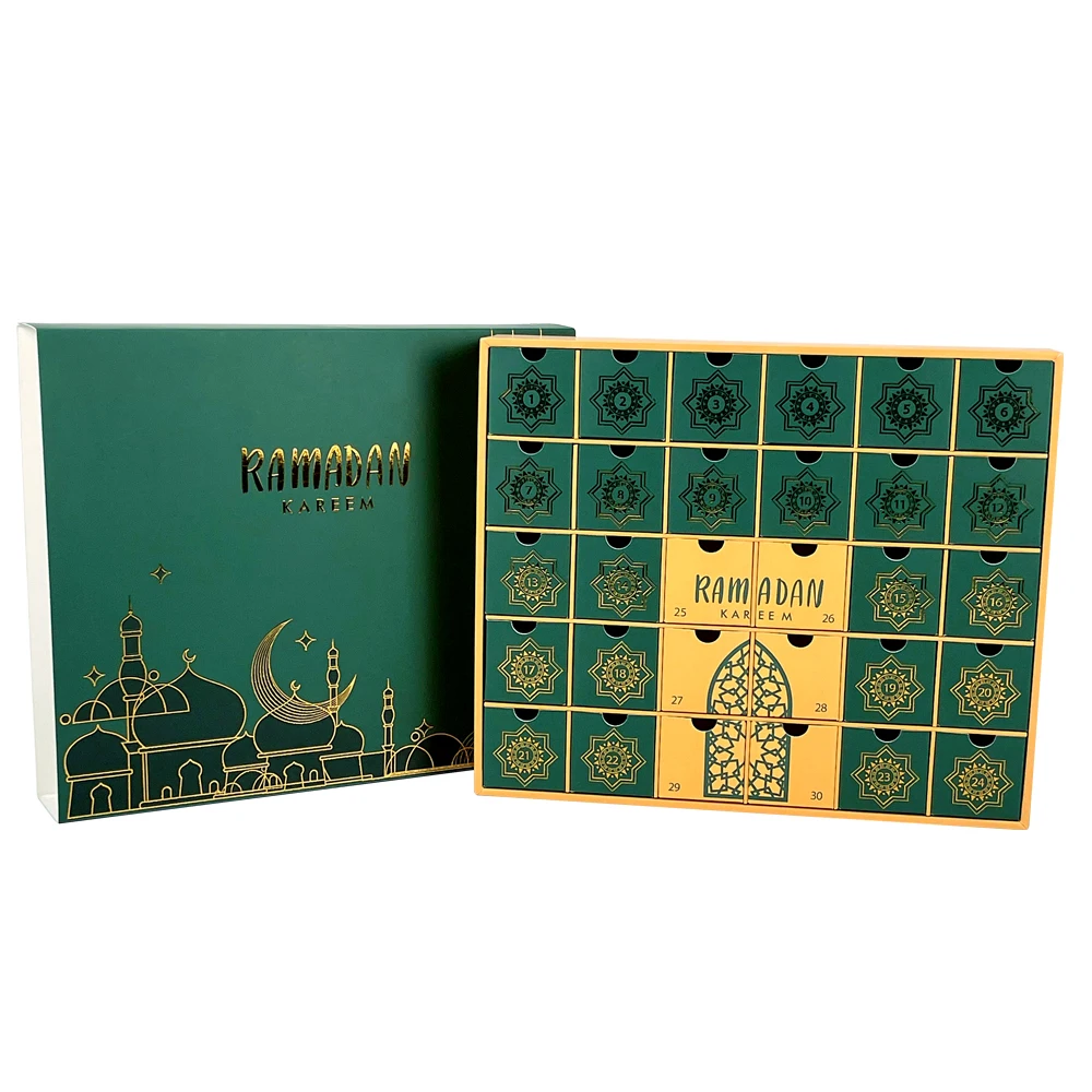 Empty Ramadan Advent Calendar with Drawers 2025 Ramadan Decorations Boxes Eid Coutdown Calendar Fillable Ramadan Gift Box