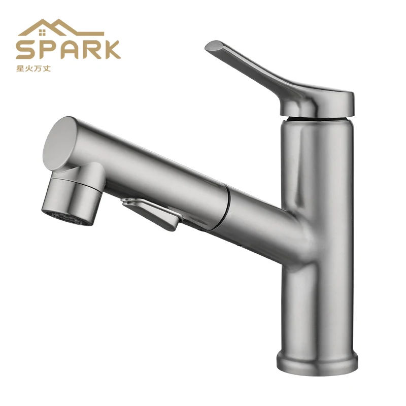 bathroom sink faucets with pull out sprayer