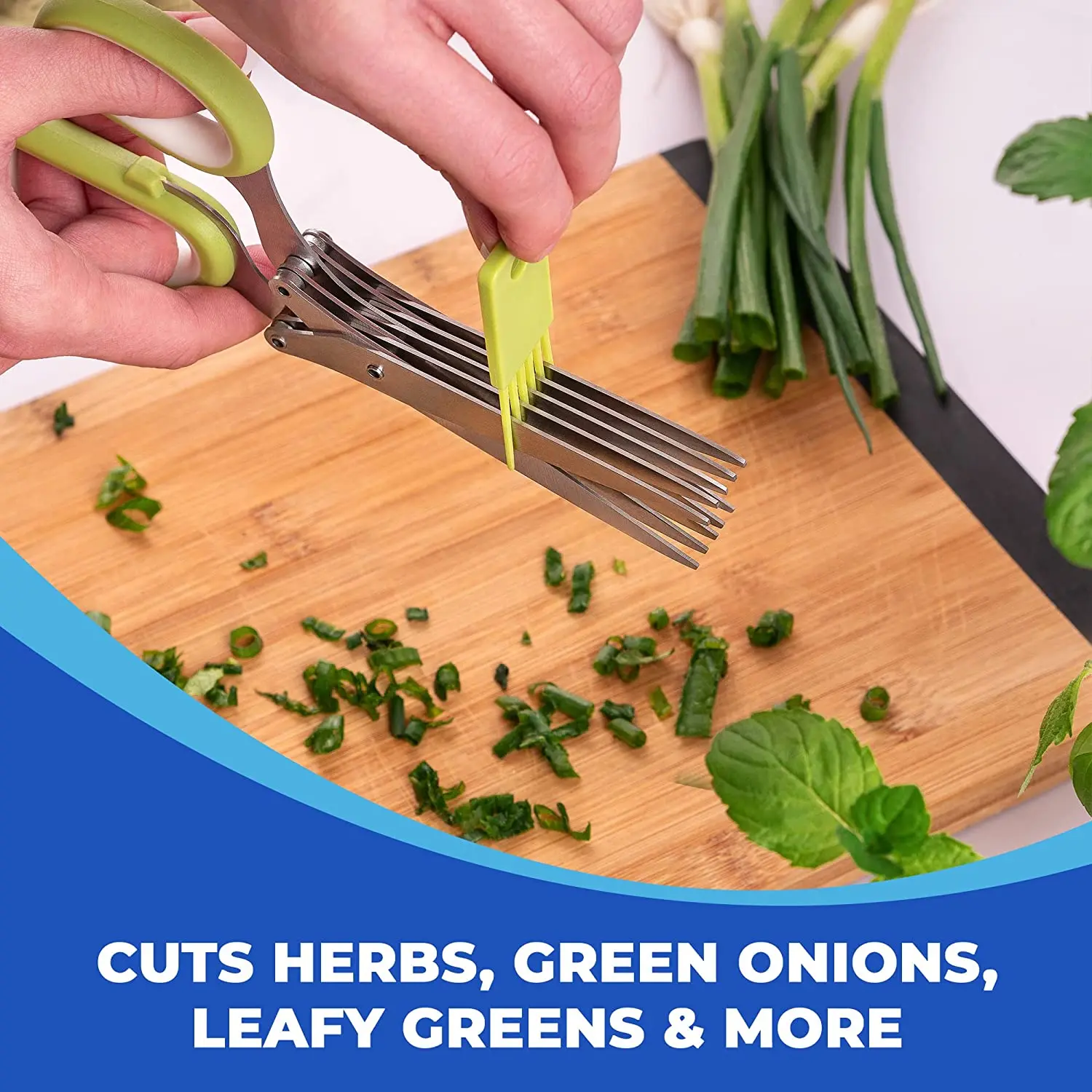 Herb Scissors Stainless Steel - Multipurpose Herb Cutter, Cilantro, Kitchen  Herb